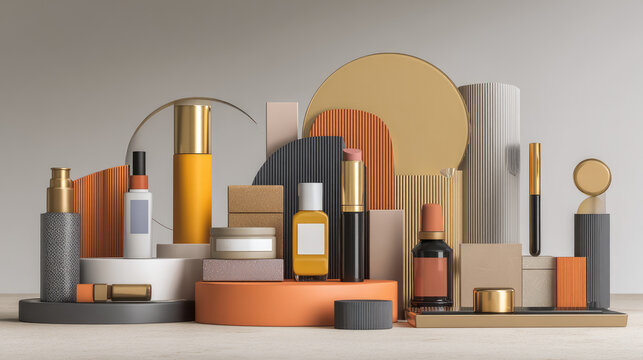 cosmetic products on display