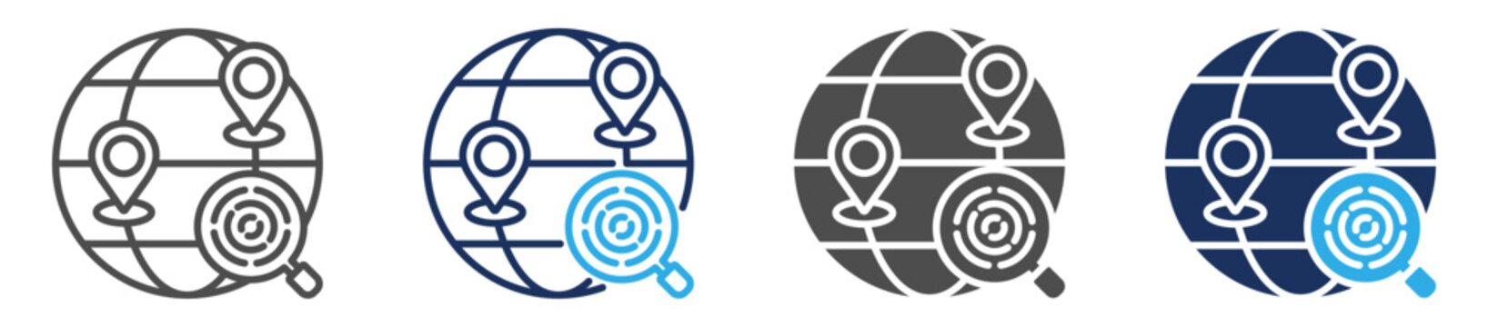 geolocation icon set multi concept
