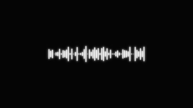 audio sound waves and technology record signal animation