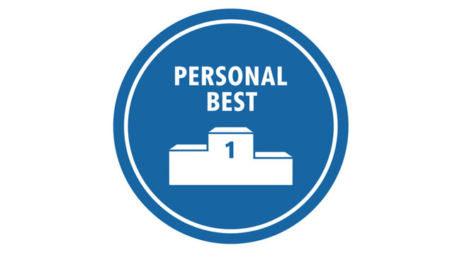 Personal Best Podium Icon Celebrating Achievement and Success.