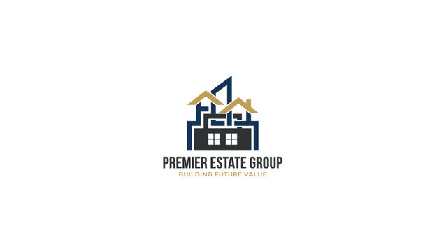 Premier Estate Group Real Estate Logo Design
