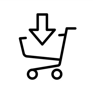 Animated add to cart icon on transparent background. Perfect for website, digital, online, computer, animation, technology, internet, retail, store, and marketing.