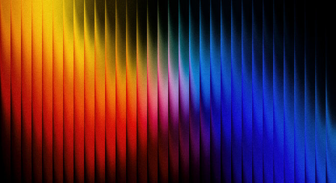 Abstract colorful gradient pattern with vertical lines transitioning from warm to cool tones