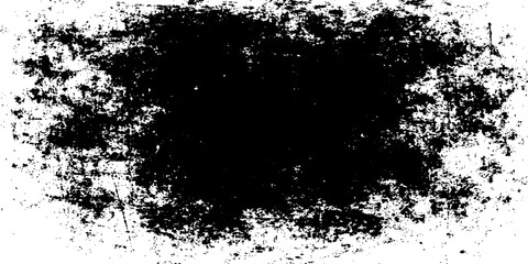 Fototapeta premium An abstract grunge black background featuring a dirty paint texture with anAbstract black grunge background featuring a dirty ink splat texture with an artistic floral paint border design illustration