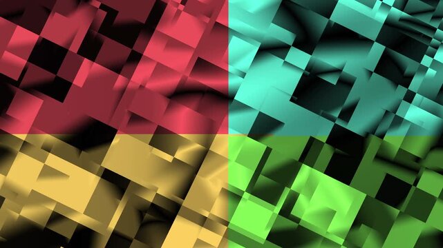 4K design | fours colors in square shapes are used as the background looking unique and amazing 