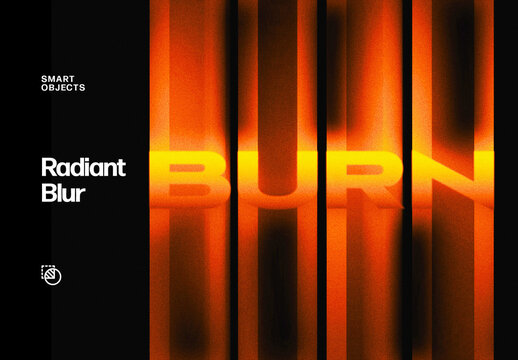 Radiant Blur Text Effect &ndash; Glowing Typography for Logo, Poster & Branding (PSD)
