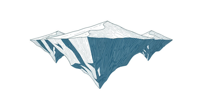 Blue and white parachute in flight.