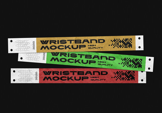 Party Wristband Mockup &ndash; Isolated Branding Presentation (PSD)