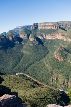 Vue du Blyder canyon en Afrique du Sud