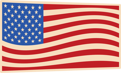 Obraz premium United States Flag 1776 American Flag Waving