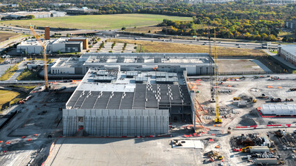 Aerial view of large industrial Data center construction site © SNEHIT PHOTO