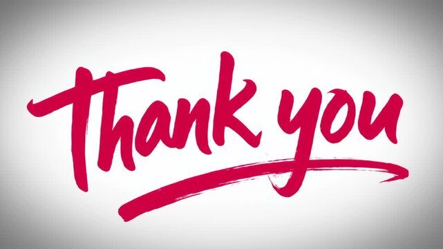 Dynamic Thank You Text Animation with Elegant Script Font and Subtle Vignette Effect.