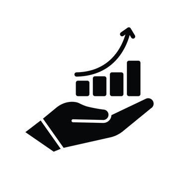 Market Forecast Gylph icon, vector, pixel perfect, illustrator file 
