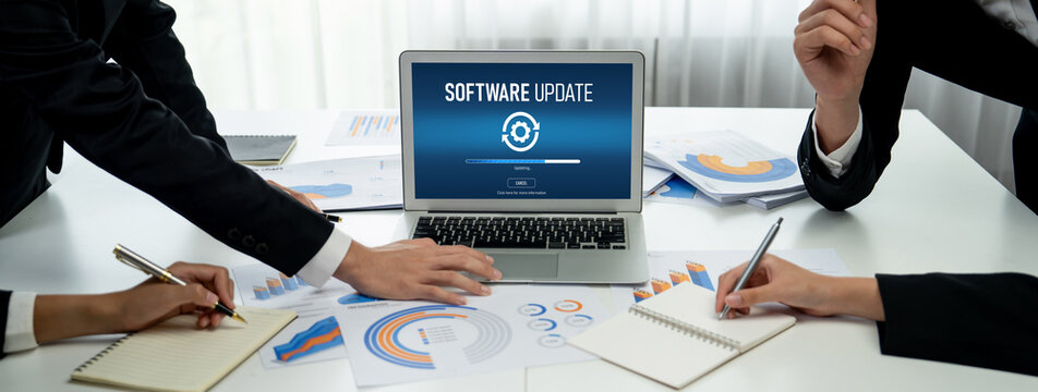 Software update on computer for brisk version of device software upgrade