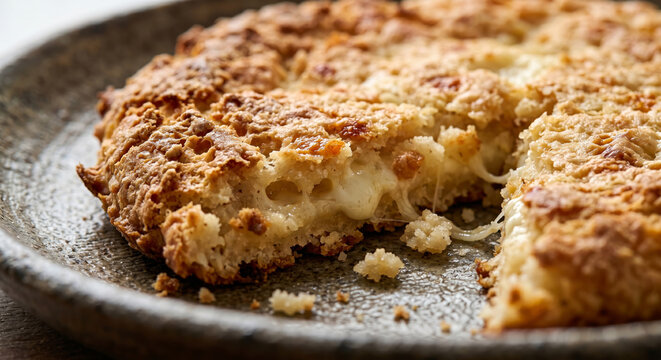 Paraguayan Mbeju Cassava and Cheese Flatbread 8K Realistic Macro Food