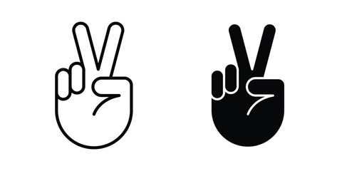 Fototapeta premium Hand peace icon