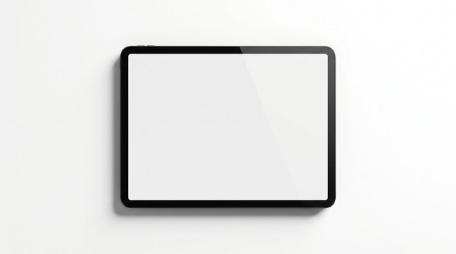High Quality 3D Tablet for Mockup with White Background