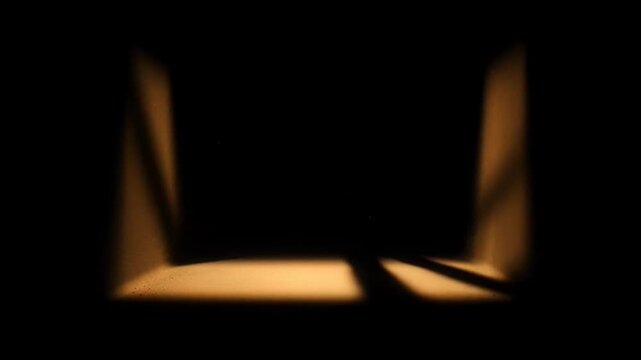 Dusty Light Beam Frame Overlay - Cinematic