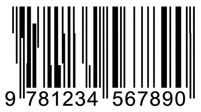 Barcode illustration isolated on transparent background high quality professional detailed modern elegant