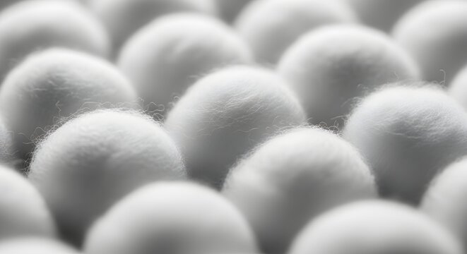 White fuzzy cotton ball texture