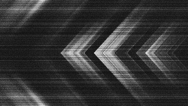 Abstract Black and White Glitch Chevron Arrow Background with Grunge Texture