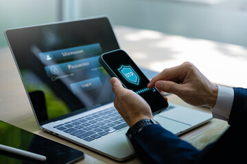 User logging into secure mobile phone account with password screen,2FA,representing MFA,OTP,two factor authentication,identity verification and cybersecurity protection for digital access concept © Zerofukuman