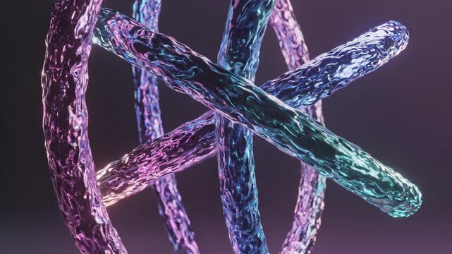 DNA Double Helix Structure Model Closeup.
