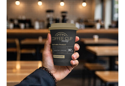 Coffee Cup Mockup Design for Label Printing and Brand Showcase