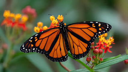 Fototapeta premium butterfly on flower