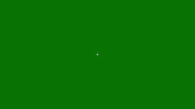 Twinkle star glitter sparkle, star sparkle vector doodles, Particle magic tail sparkling glitter star dust trail loop animation video on  screen, Star twinkling animation, green background. 4k video
