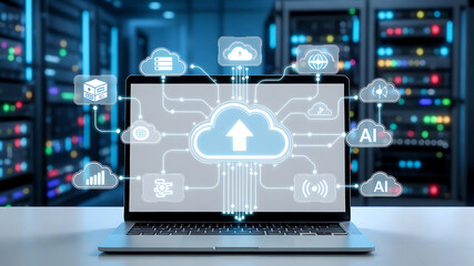 Fototapeta premium Cloud Computing Technology Network Connection