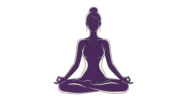 A serene professional meditates in lotus pose with calmness and modesty indoors.