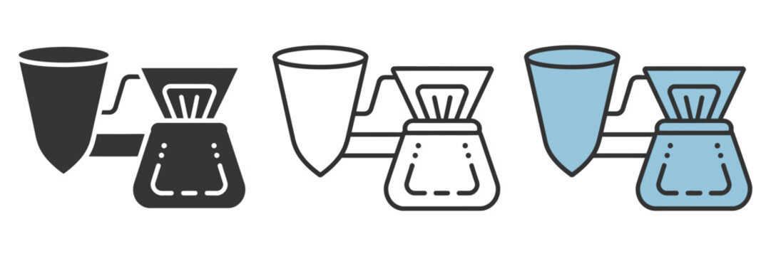 Manual food grinder kitchen appliance icon set, vector doodle style illustrations of hand crank grinder tools for cooking, food preparation and traditional kitchen equipment themes.