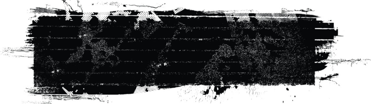 Grunge banner with copy space . Stamp texture . Trendy textured shapes . Overlay grunge texture . Distressed text box .Vector shapes with a rough ,screen print texture.
