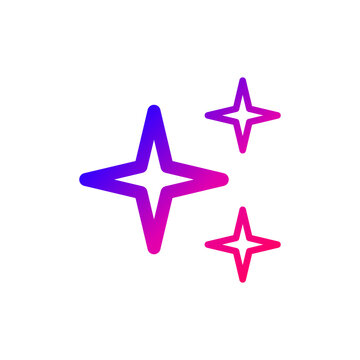 Sparkles Gradient Icon for AI Content Generation and Magic Creativity