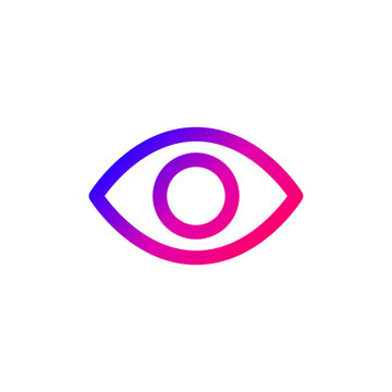 Eye Preview Gradient Icon for Visibility Watching and View Monitoring