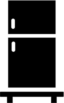 Minimalist Refrigerator Icon Vector Illustration in Flat Style