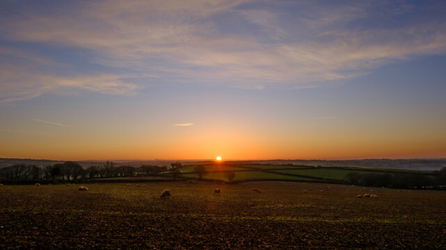 Colourful morning sky before sunrise