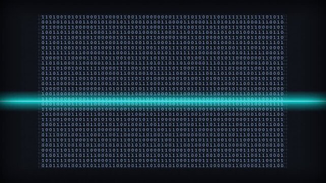 Abstract Digital Grid with Glowing Blue Light Effect.