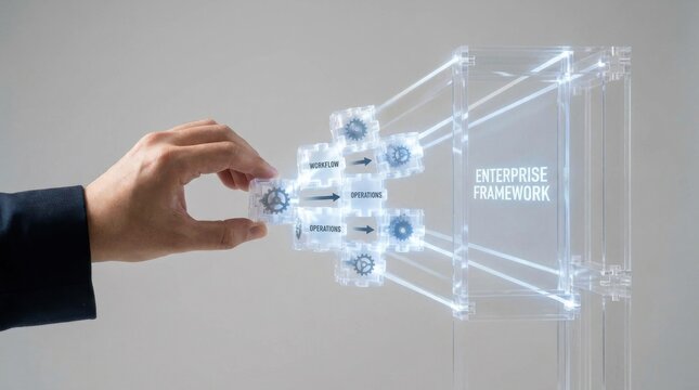Individual holding a piece of glass to represent fragility and flexibility in adaptive business scalability concept