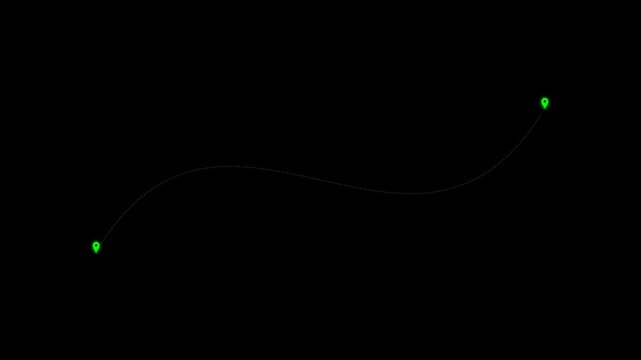 Green dots connected by a line on a black background with output reference