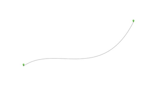 A curved line graph output on a digital screen displays two green data points