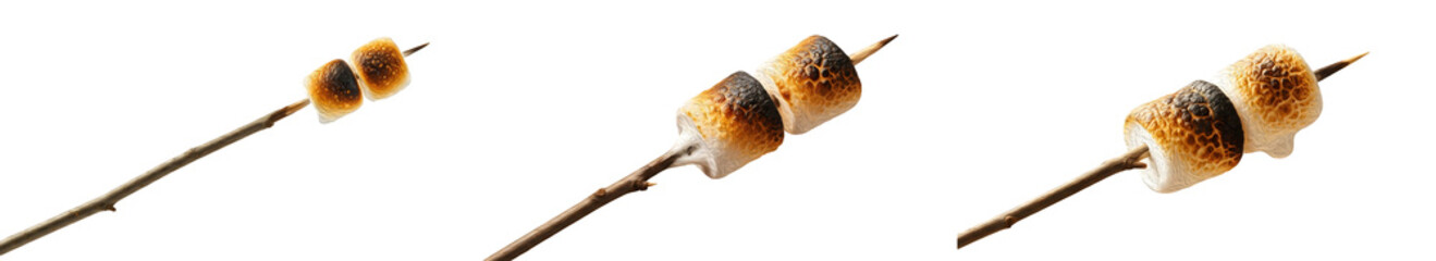 Obraz premium set of ( Marshmallow stick) on withe background PNG photo stock''