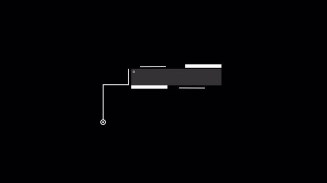 animation futuristic call out white line 4k in transparent background