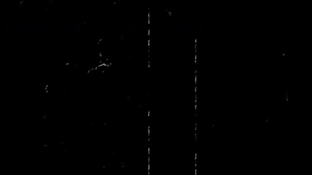 Vintage looping film strip background. 4K reel clutter old tv grain noise frame. Videotape texture overlay with scratches and dirt. 