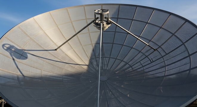 Large satellite dish antenna technology.