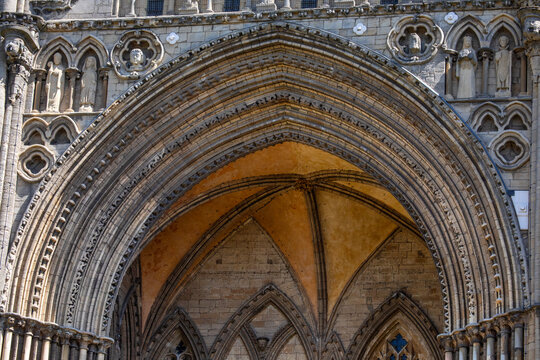 Exterior Detail of Peterborough Cathedral in Peterborough, Cambridgeshire
