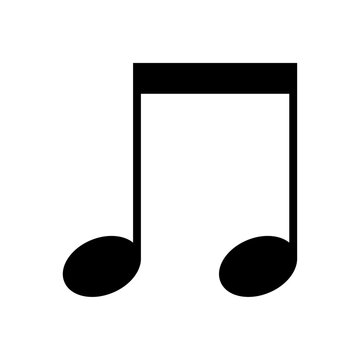 Beamed eighth notes music symbol icon