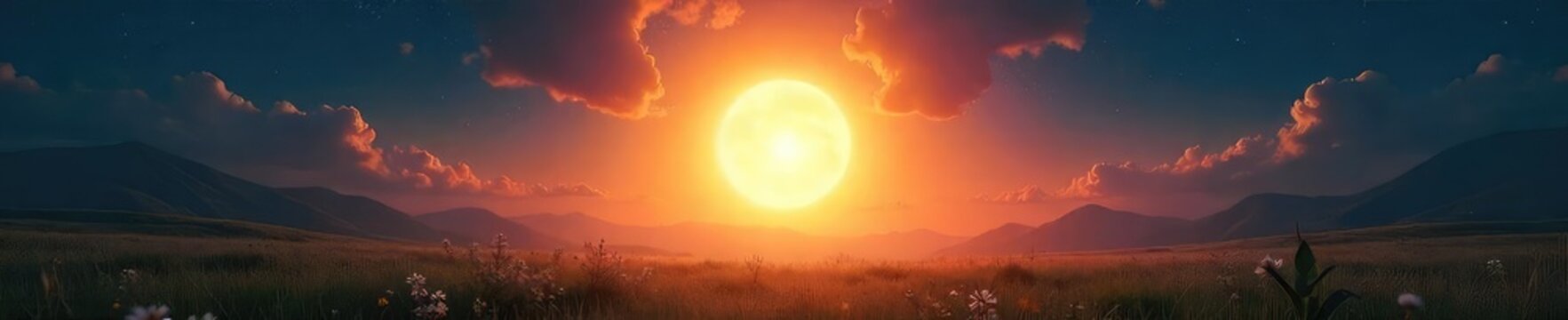 A glowing orb of light hovers above a tranquil landscape, radiating energy and serenity Perfect for concepts of spiritual awakening, inner peace, and cosmic energy , divine, mystical, cosmic