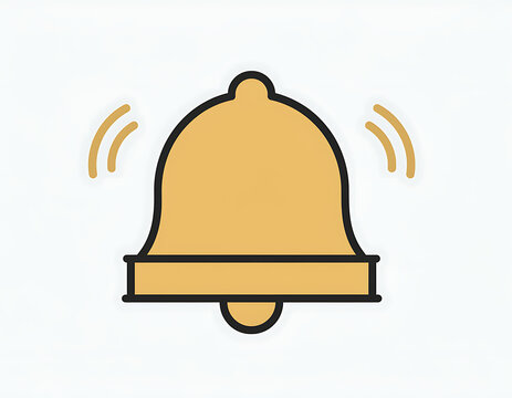 Ringing Alarm Bell Icon Symbol.